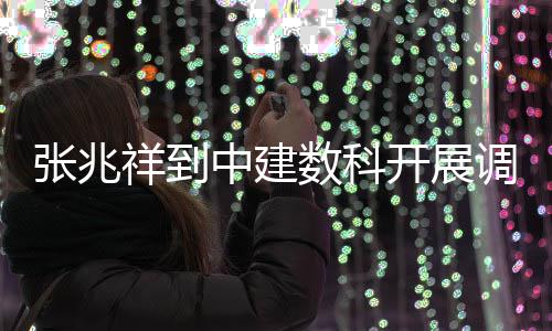 调研张兆中建开展数科祥到